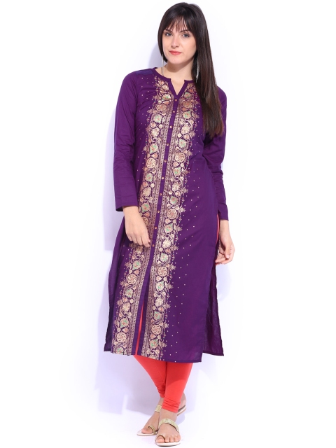 

Vishudh Purple Printed Kurta