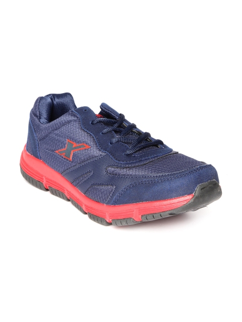 

Sparx Men Blue Mesh Running Shoes, Navy blue
