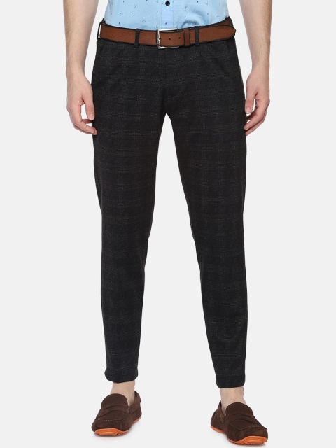 

Allen Solly Men Black Regular Fit Checked Regular Trousers