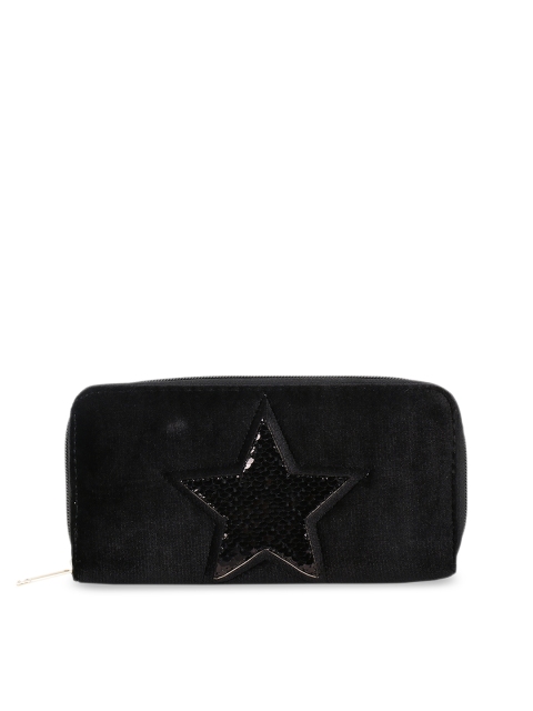 

Satchel Bags Women Black Solid Zip Around Wallet