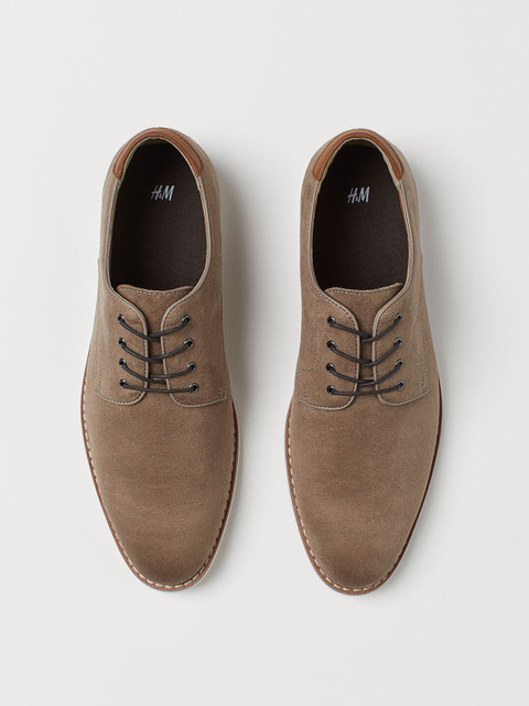

H&M Men Beige Solid Derby Shoes
