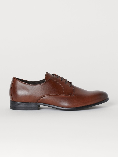 

H&M Men Brown Solid Derby Shoes