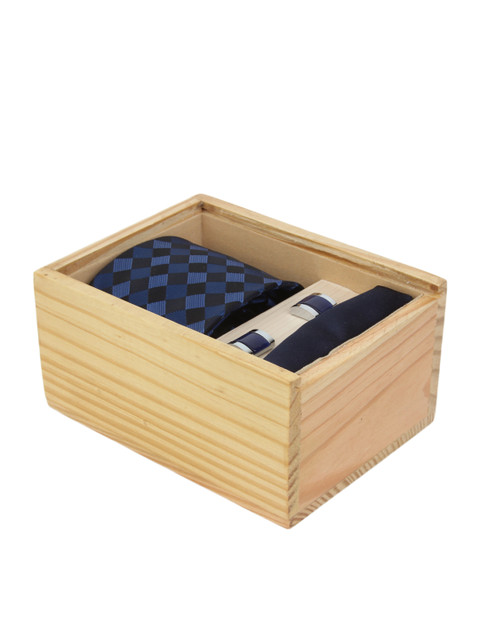 

Alvaro Castagnino Blue Tie, Cufflinks & Pocket Square Set