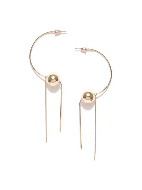 

OOMPH Gold-Toned Tasselled Circular Drop Earrings