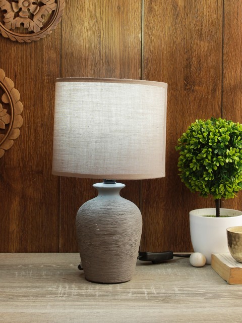 

House Of Accessories Black Solid Handcrafted Table Top Lamp with Shade