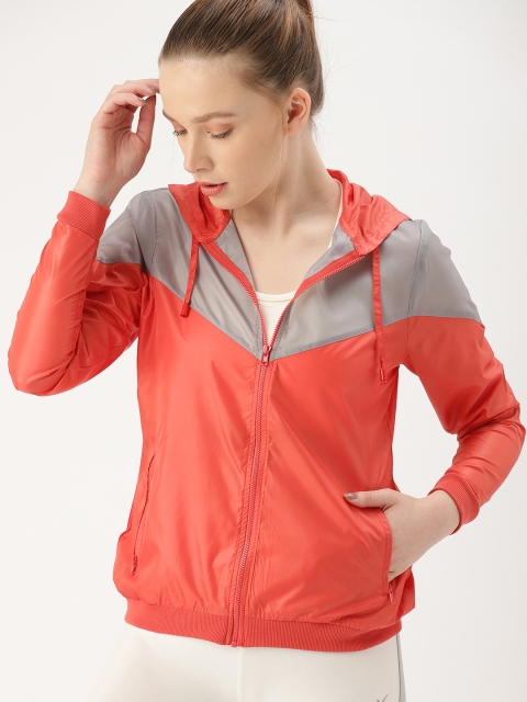 

DressBerry Women Orange Colourblocked Jacket