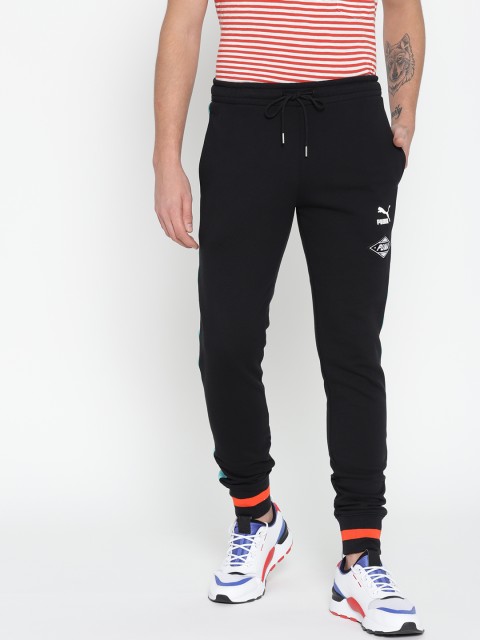 

Puma Men Black Solid luXTG Cuffed Sweatpants Joggers