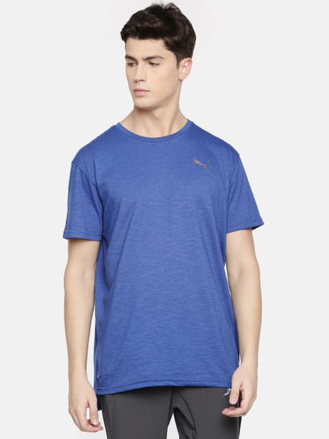 

Puma Men Blue Solid Round Neck Energy SS dryCELL Running & Training T-shirt
