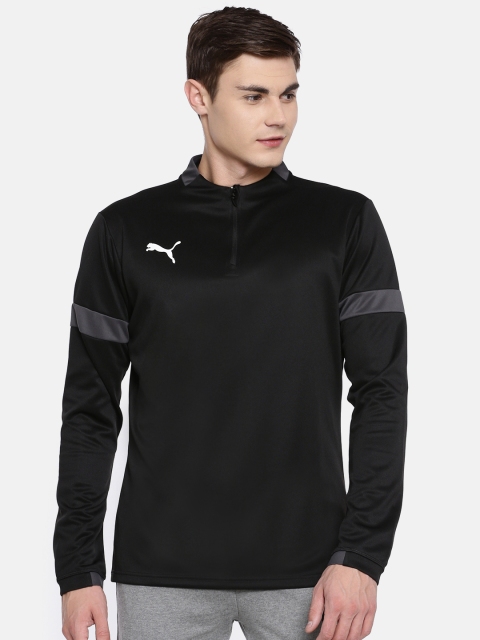 

Puma Men Black Solid Dry Cell Round Neck ftblPLAY 1 4 Zip Top T-shirt
