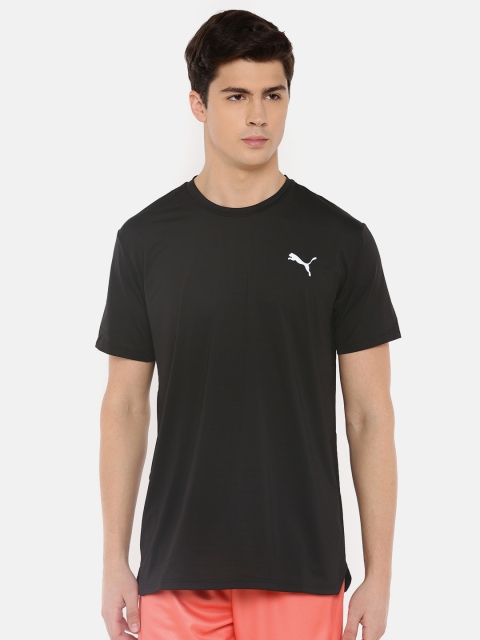 

Puma Men Black Self Design Reactive Tech dryCELL Round Neck T-shirt
