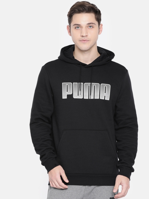 

Puma Men Black Printed Hooded KA FZ Hoody FL Sweatshirt