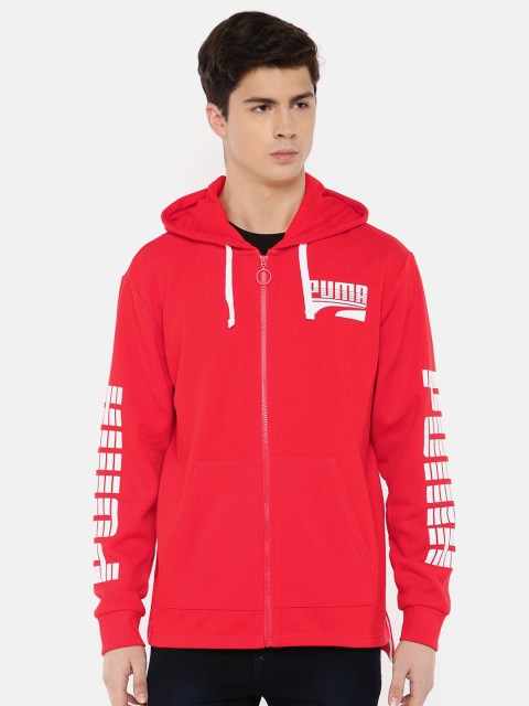 

Puma Men Red Printed Rebel Bold FZ Hoody Sweatshirt