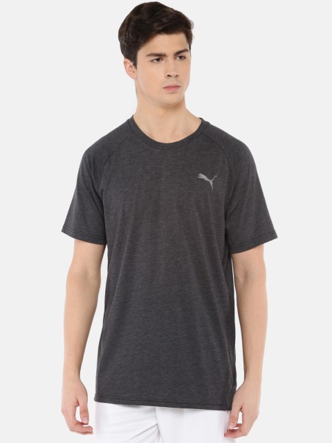 

Puma Men Black Solid Reactive SS dryCELL Round Neck Running T-shirt