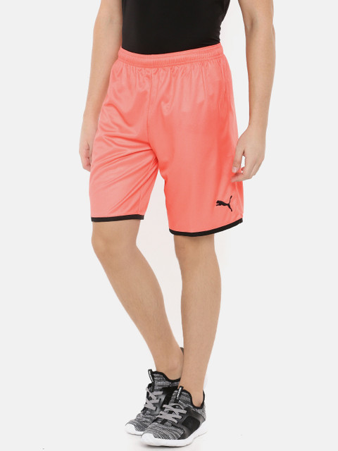 

Puma Men Peach-Coloured Solid Manchester City FC Replica Georgia DryCell Sports Shorts, Pink