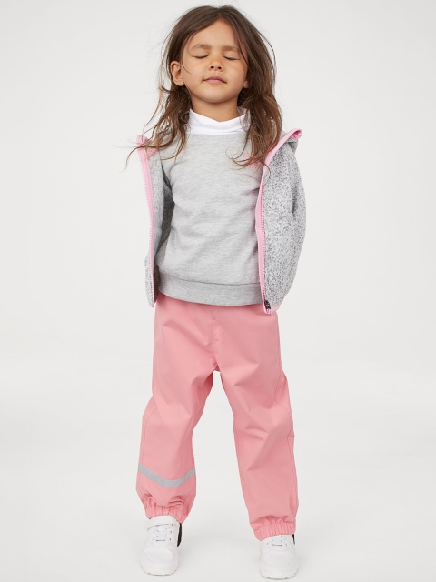 

H&M Girls Pink Solid Waterproof Shell Trousers