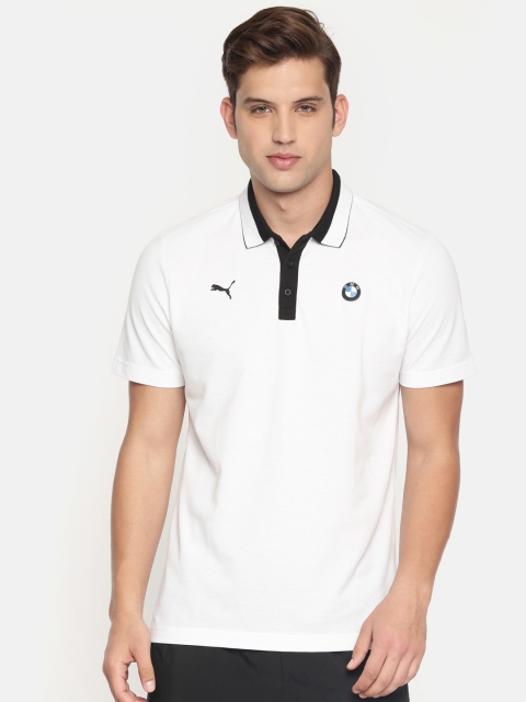 

PUMA Motorsport Men White Solid Polo Collar BMW MMS T-shirt