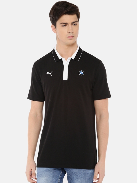 

PUMA Motorsport Men Black Solid BMW MMS Polo Collar T-shirt