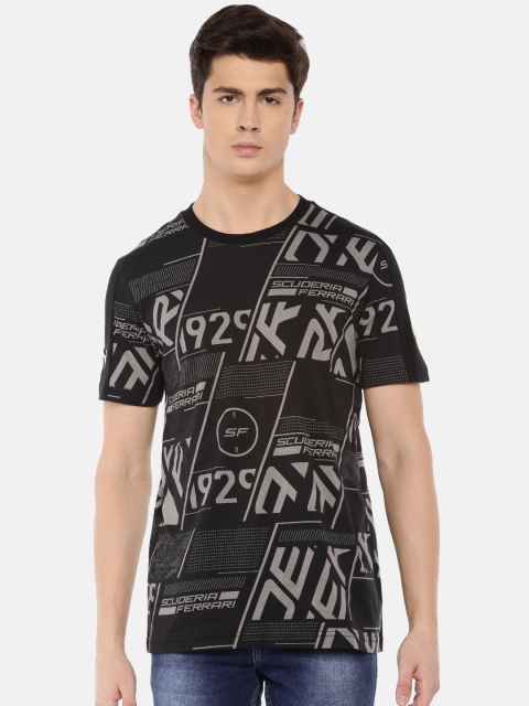 

PUMA Motorsport Men Black Printed SF AOP Round Neck T-shirt