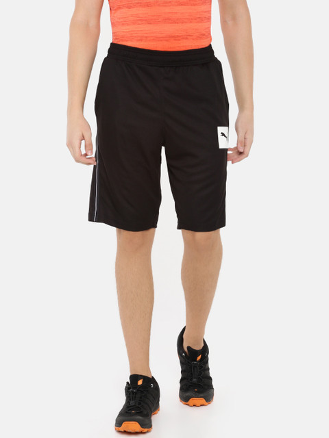 

Puma Men Black Solid Tec Sports Interlock Regular Fit Sports Shorts