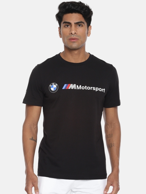 

PUMA Motorsport Men Black Printed BMW MMS Logo Round Neck Pure Cotton T-shirt