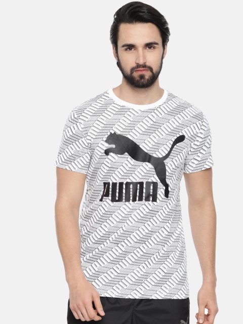 

Puma Men White Printed Classics Graphics AOP Round Neck T-shirt