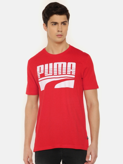 

Puma Men Red Printed REBEL Bold Round Neck T-shirt