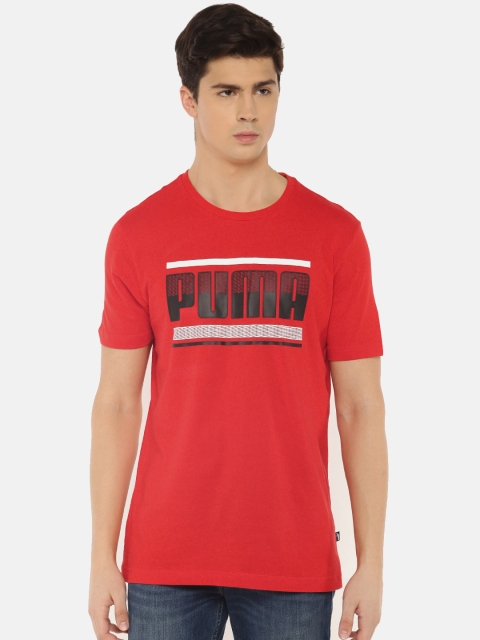 

Puma Men Grey Printed Graphic High Risk Round Neck Regular Fit T-shirt, Red