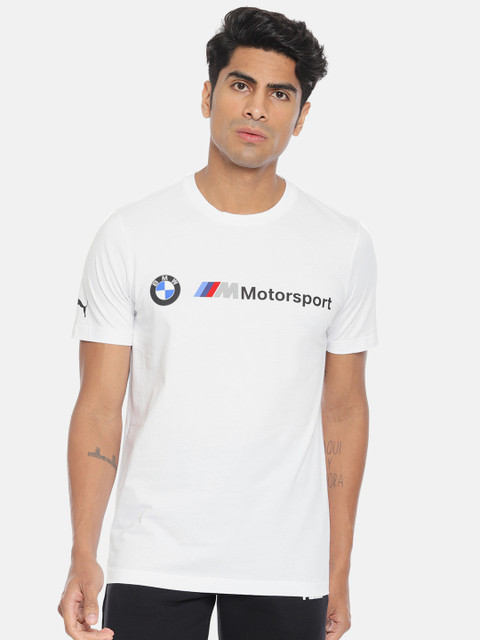 

Puma Men White Printed Round Neck BMW M Motor Sport LogoT-shirt