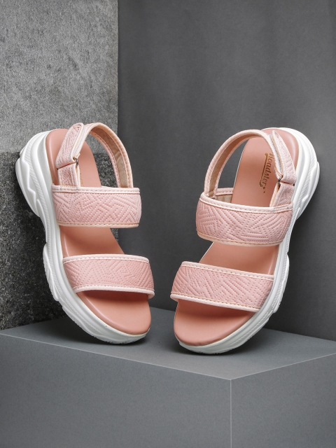 

Roadster Women Peach-Coloured Woven Design Comfort Heels