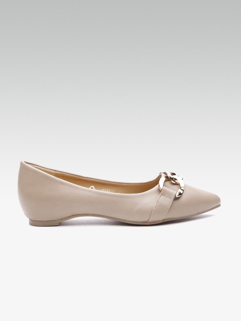 

Carlton London Women Beige Solid Ballerinas