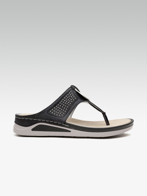 

Carlton London Women Black Embellished Comfort Sandals