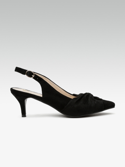 

Carlton London Women Black Solid Pumps