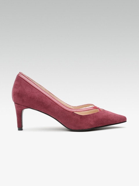 

Carlton London Women Burgundy Solid Pumps