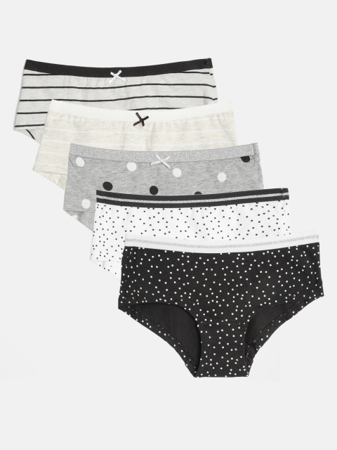 

Marks & Spencer Girls Pack of 5 Basic Briefs, Grey melange
