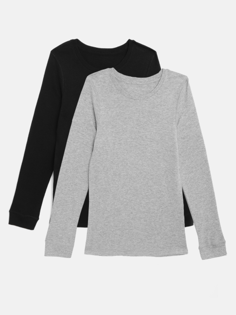 

Marks & Spencer Boys Pack of 2 Thermal T-shirts, Grey melange