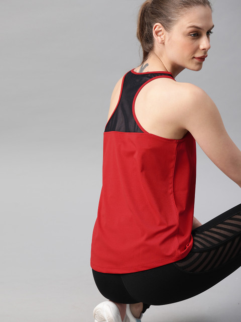 

DressBerry Women Red Solid Tank Top
