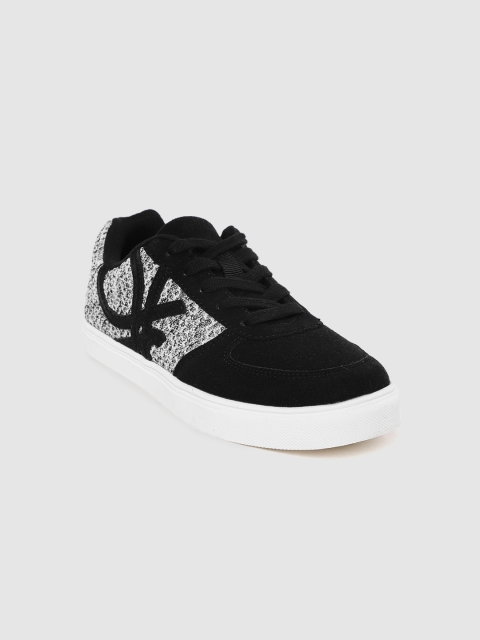 

United Colors of Benetton Women Black & White Woven Design Sneakers