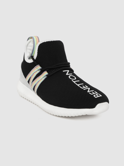 

United Colors of Benetton Women Black Printed Sneakers