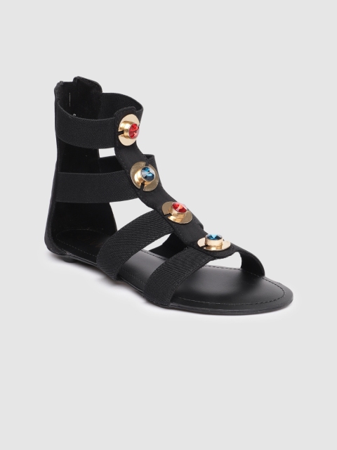 

Catwalk Women Black Embellished Gladiators