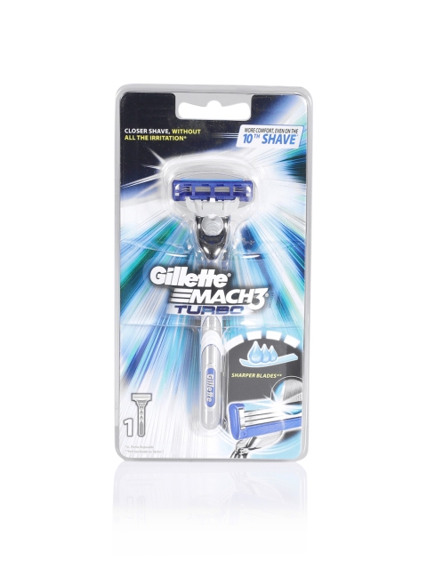 

Gillette Mach3 Turbo Manual Shaving Razor, Silver