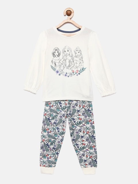 

Marks & Spencer Unisex Off-White Printed Night suit T864078CWHITE MIX