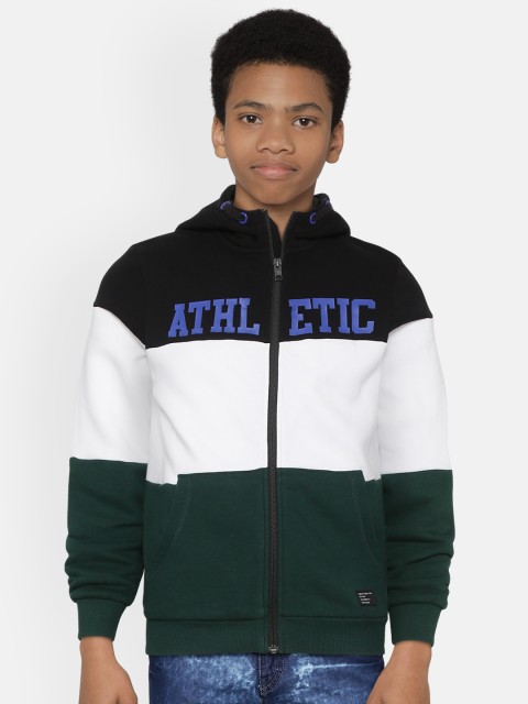 

Marks & Spencer Boys Black & White Colourblocked Hooded Sweatshirt