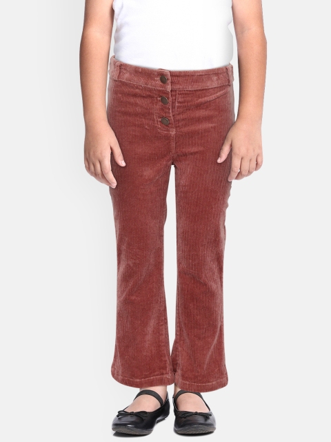 Marks & Spencer Girls Dusty Pink Regular Fit Solid Corduroy Trousers