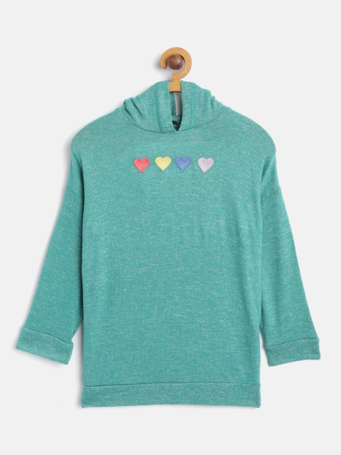 

Marks & Spencer Girls Sea Green Solid Hooded Sweatshirt