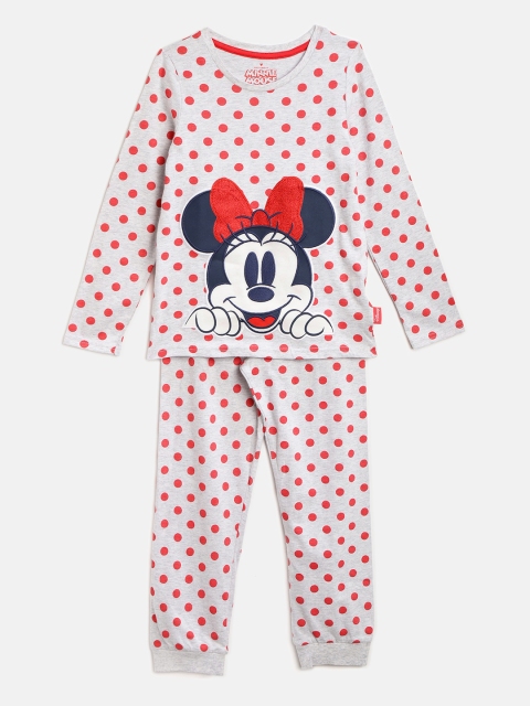 

Marks & Spencer Girls Grey Melange & Red Minnie Mouse Print Night Suit
