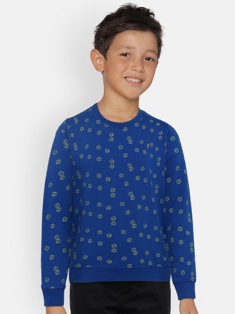 

Indian Terrain Boys Blue Printed Sweatshirt