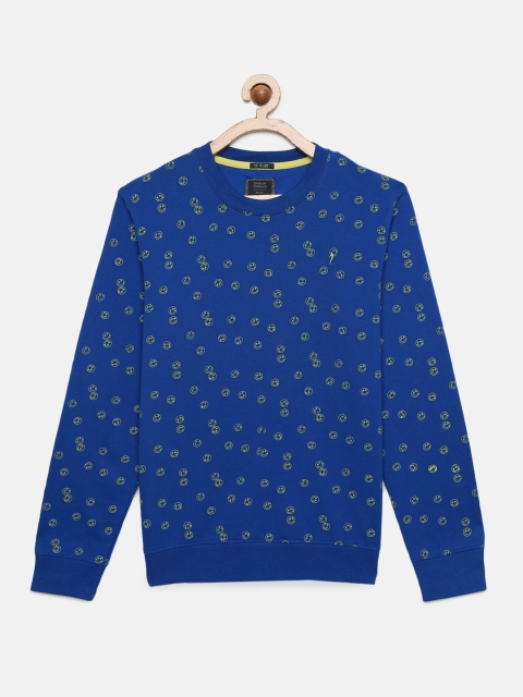 

Indian Terrain Boys Blue Printed Sweatshirt