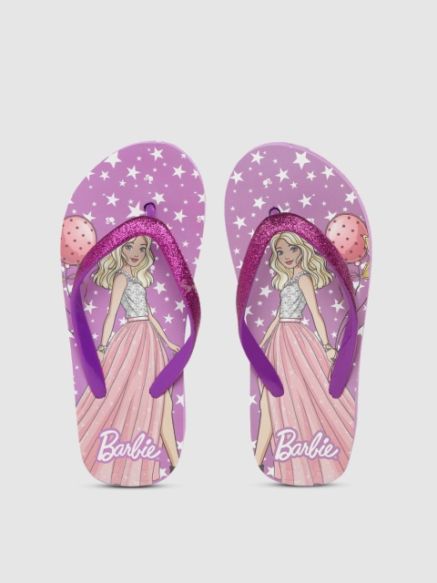 

Barbie Girls Purple & Pink Printed Thong Flip-Flops