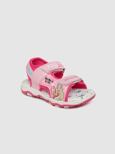 

Barbie Girls Pink Printed Open Toe Sports Sandals