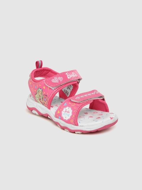 

Barbie Girls Pink Printed Open Toe Sports Sandals